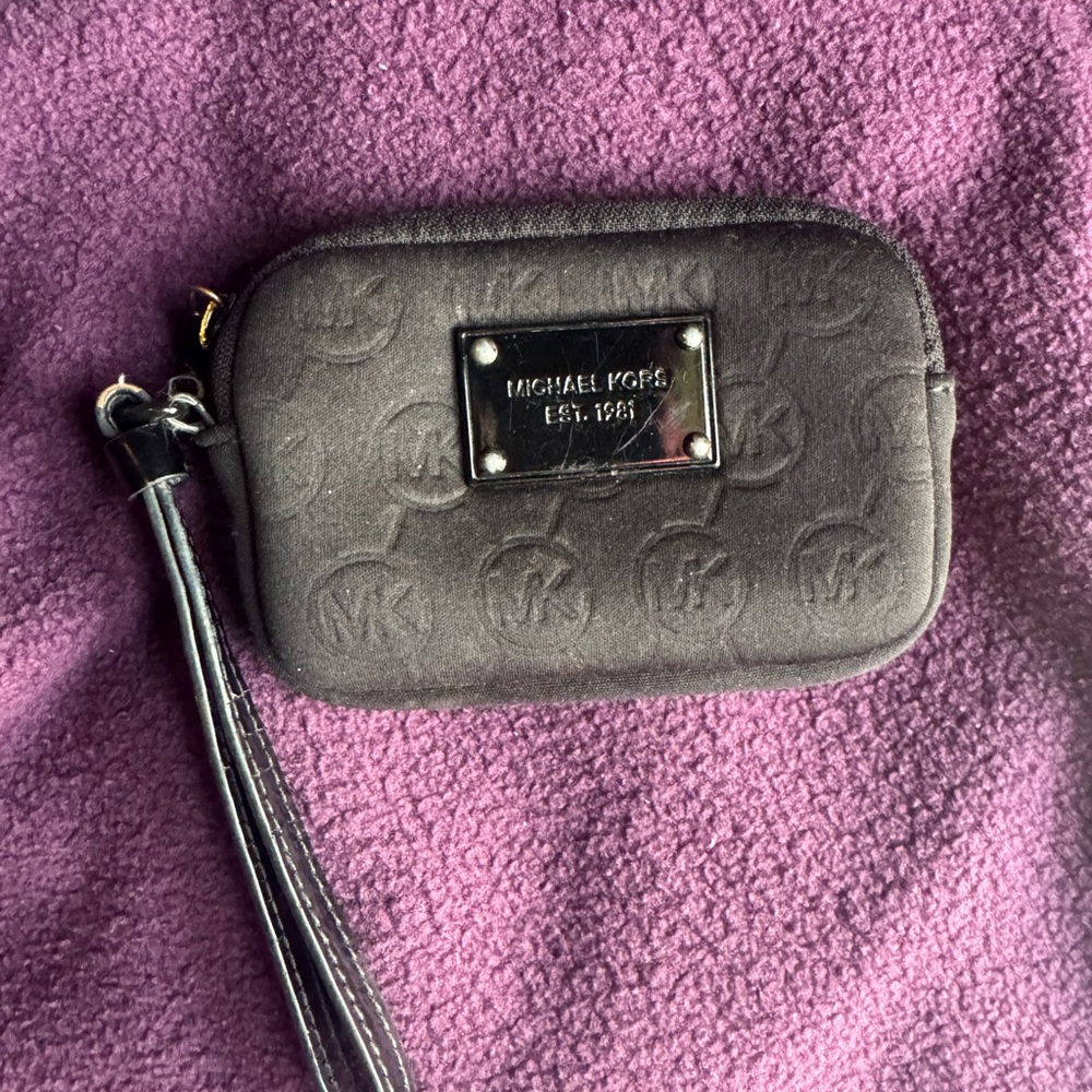 Michael Kors Black Logo Embossed Accessory